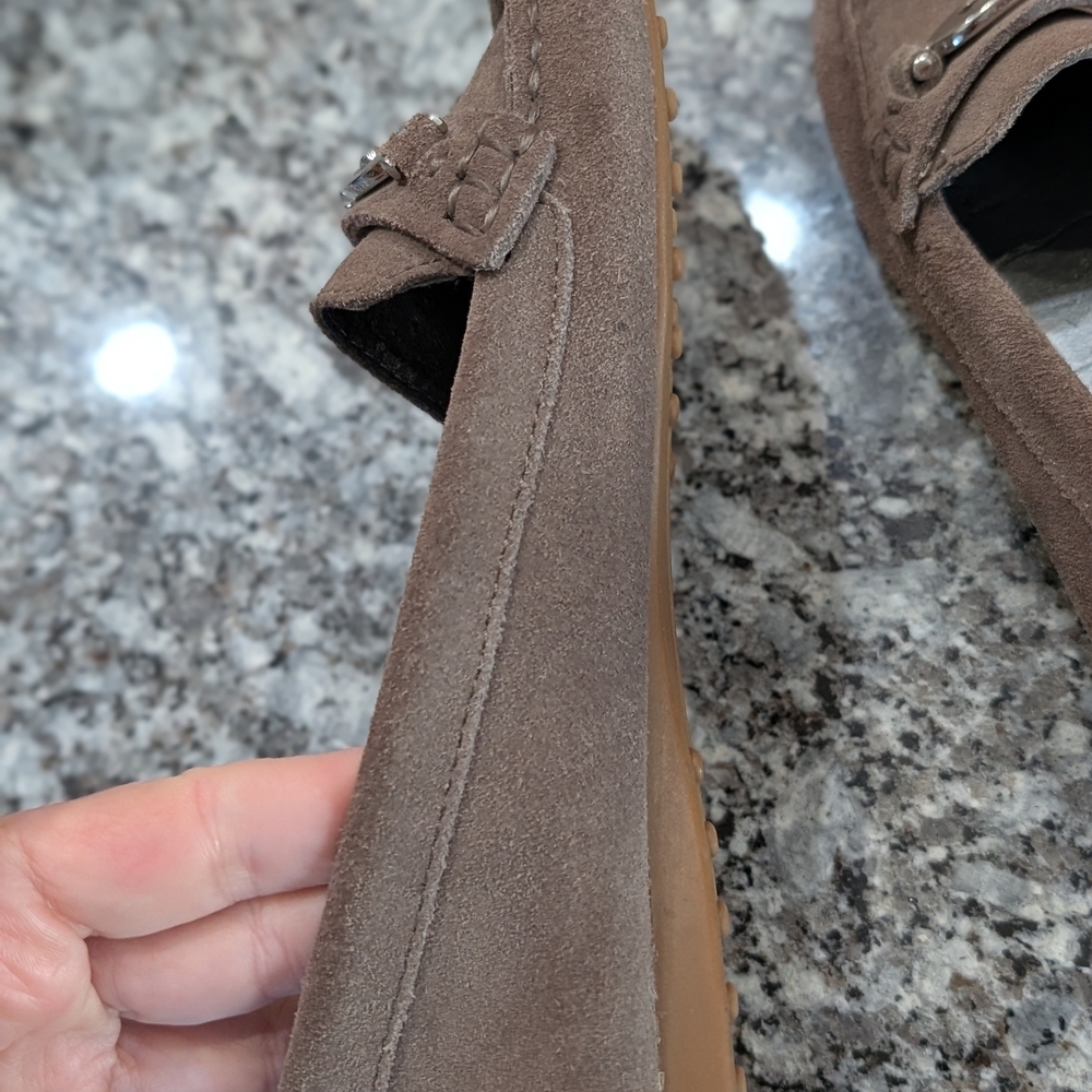 Coach Suede Loafers Women’s Size 7B Brown Slip On Driving Shoes Horsebit - Picture 8 of 10